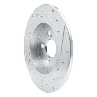 R1 Concepts R1 19-25 Toyota Corolla (US/Canada) Rear Left Drilled & Slotted Silver Brake Rotor