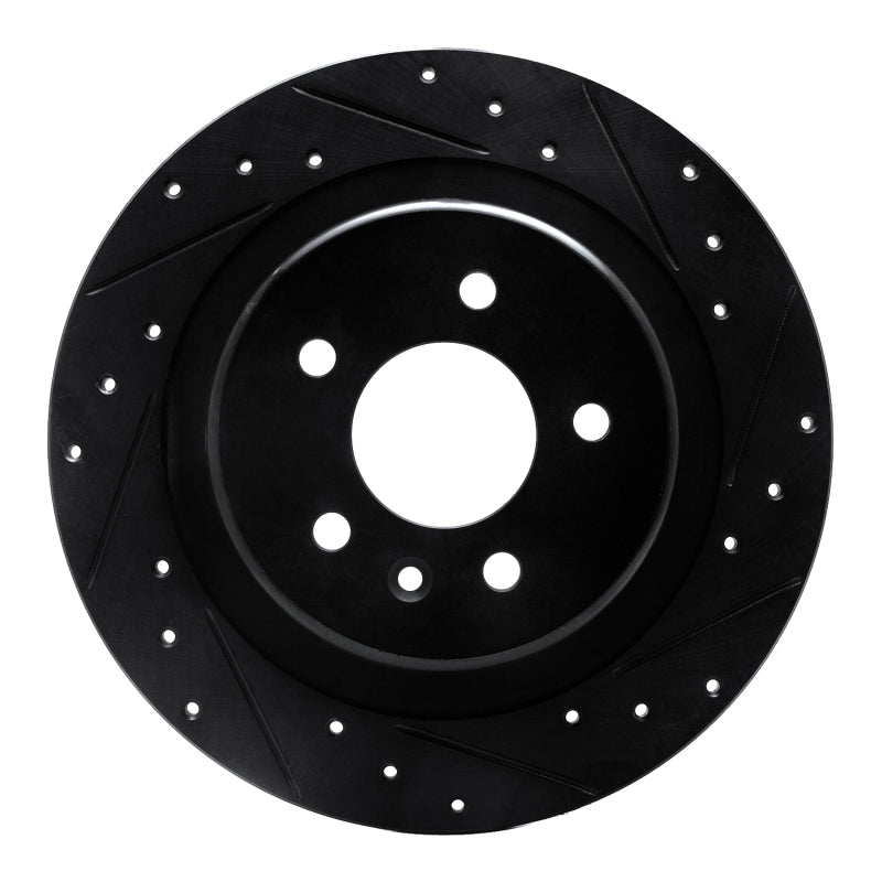 R1 Concepts R1 16-18 Buick Envision Rear Right Drilled & Slotted Black Brake Rotor