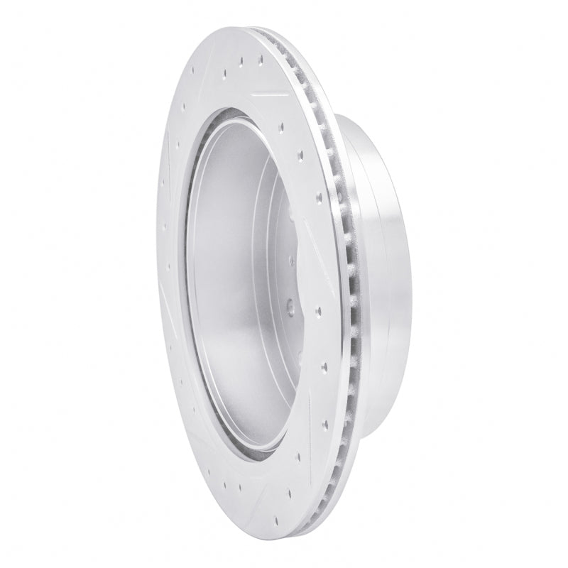 R1 Concepts R1 08-14 Mitsubishi Montero Limited (Mexico) Rear Right Drilled & Slotted Silver Brake Rotor