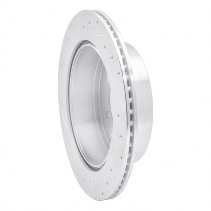 R1 Concepts R1 08-14 Mitsubishi Montero Limited (Mexico) Rear Right Drilled & Slotted Silver Brake Rotor