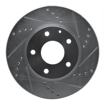 R1 Concepts R1 14-24 Mazda 3 Front Right Drilled & Slotted Silver Brake Rotor