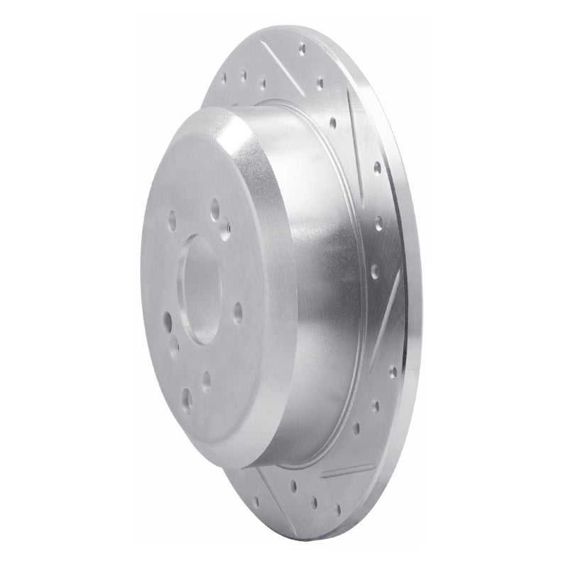 R1 Concepts R1 07-12 Hyundai Veracruz Rear Right Drilled & Slotted Silver Brake Rotor