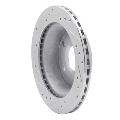 R1 Concepts R1 84-87 Chevrolet Corvette Front Right Drilled & Slotted Silver Brake Rotor