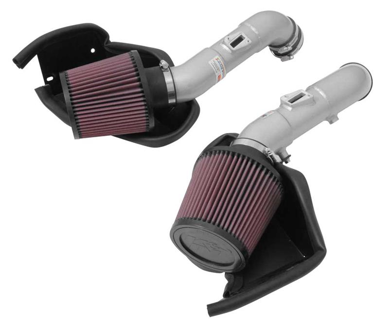 K&N Engineering K&N 14-15 Infiniti Q50 3.7L V6 Dual Silver Typhoon Short Ram Intakes