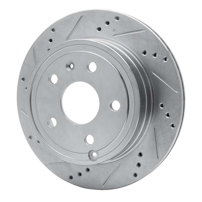 R1 Concepts R1 09-20 Chevrolet Express 4500 Rear Left Drilled & Slotted Silver Brake Rotor