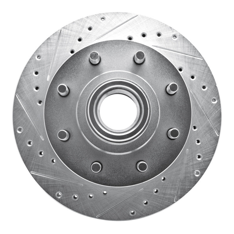 R1 Concepts R1 92-02 Chevrolet Suburban 2500 Front Left Drilled & Slotted Silver Brake Rotor