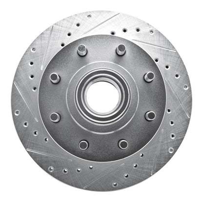 R1 Concepts R1 92-02 Chevrolet Suburban 2500 Front Left Drilled & Slotted Silver Brake Rotor