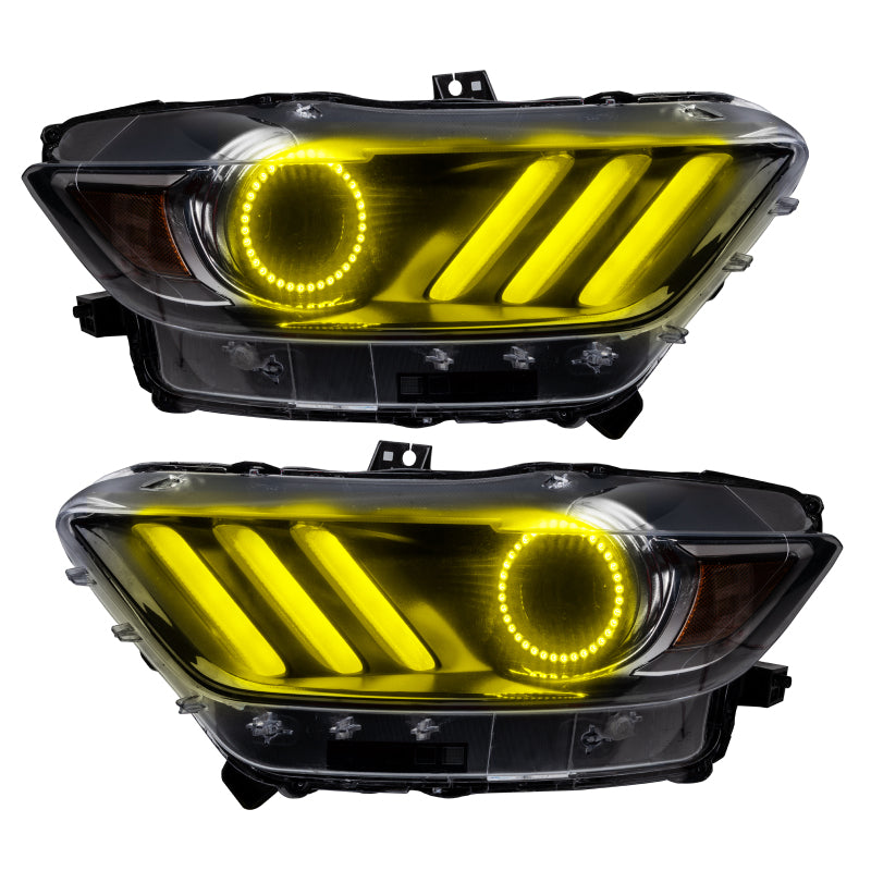 ORACLE Lighting Oracle 15-17 Ford Mustang V6/GT/Shelby DRL w/ Halo Kit - ColorSHIFT w/o Controller