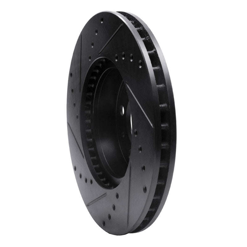 R1 Concepts R1 91-95 Volvo 780 Front Right Drilled & Slotted Black Brake Rotor