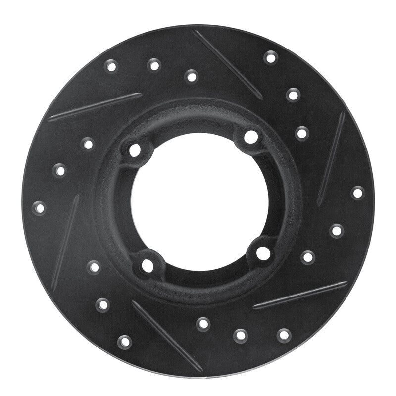 R1 Concepts R1 85-94 Chevrolet Sprint Front Left Drilled & Slotted Black Brake Rotor