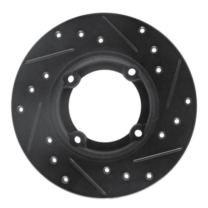 R1 Concepts R1 85-94 Chevrolet Sprint Front Left Drilled & Slotted Black Brake Rotor