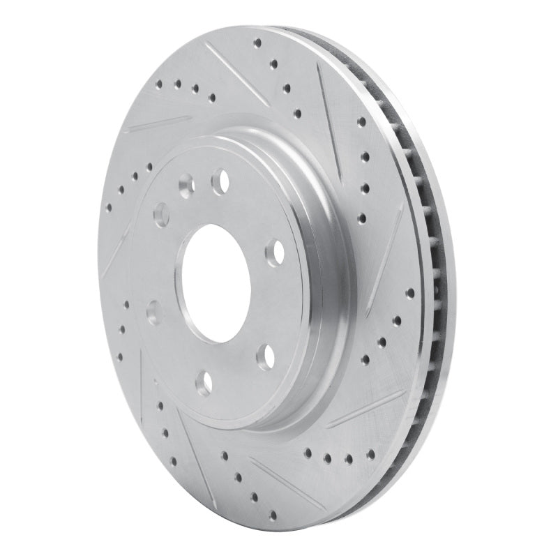R1 Concepts R1 07-17 Buick Enclave Front Right Drilled & Slotted Silver Brake Rotor