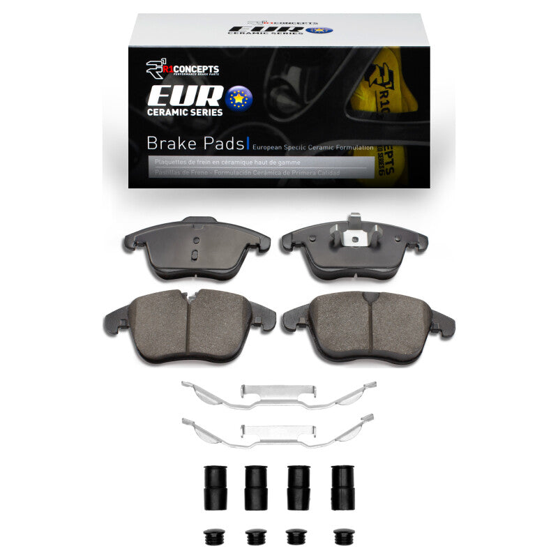 R1 Concepts R1 06-18 Jaguar XK Front Euro Ceramic Brake Pads & Hardware Kit