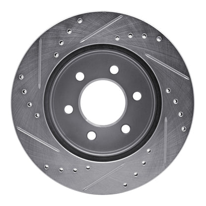 R1 Concepts R1 97-02 Dodge Dakota 4WD Front Right Drilled & Slotted Silver Brake Rotor
