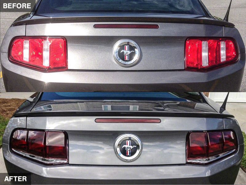 Raxiom 10-12 Ford Mustang Aero Tail Lights- Black Housing (Smoked Lens)