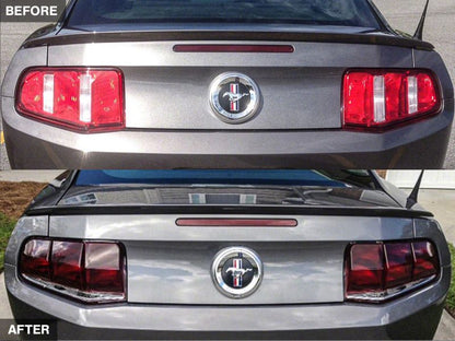 Raxiom 10-12 Ford Mustang Aero Tail Lights- Black Housing (Smoked Lens)