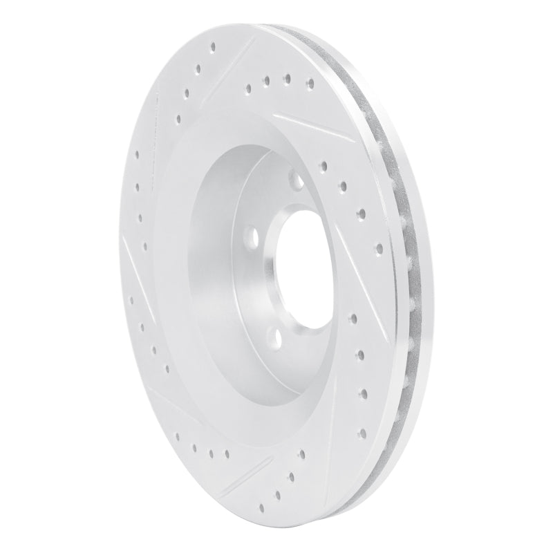 R1 Concepts R1 99-04 Chrysler 300M Front Right Drilled & Slotted Silver Brake Rotor