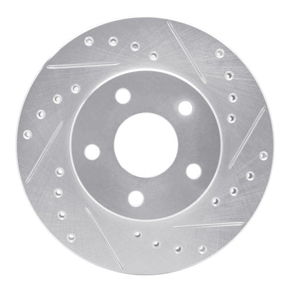 R1 Concepts R1 85-91 Buick SKYHAWK Front Right Drilled & Slotted Silver Brake Rotor