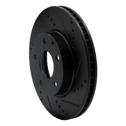 R1 Concepts R1 14-24 Mazda CX-3 Front Right Drilled & Slotted Black Brake Rotor