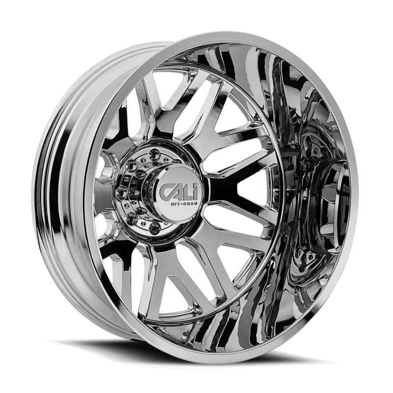 Cali Off-Road 9115D Invader Dually 24x8.25 / 8x165.1 BP / -232mm Offset / 121.3mm Hub Chrome Wheel