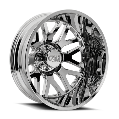 Cali Off-Road 9115D Invader Dually 24x8.25 / 8x165.1 BP / -232mm Offset / 121.3mm Hub Chrome Wheel