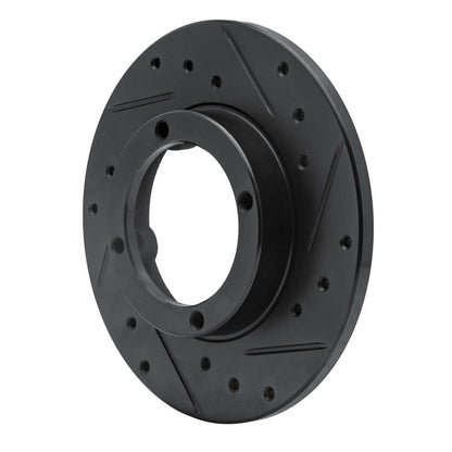 R1 Concepts R1 85-94 Chevrolet Sprint Front Right Drilled & Slotted Black Brake Rotor