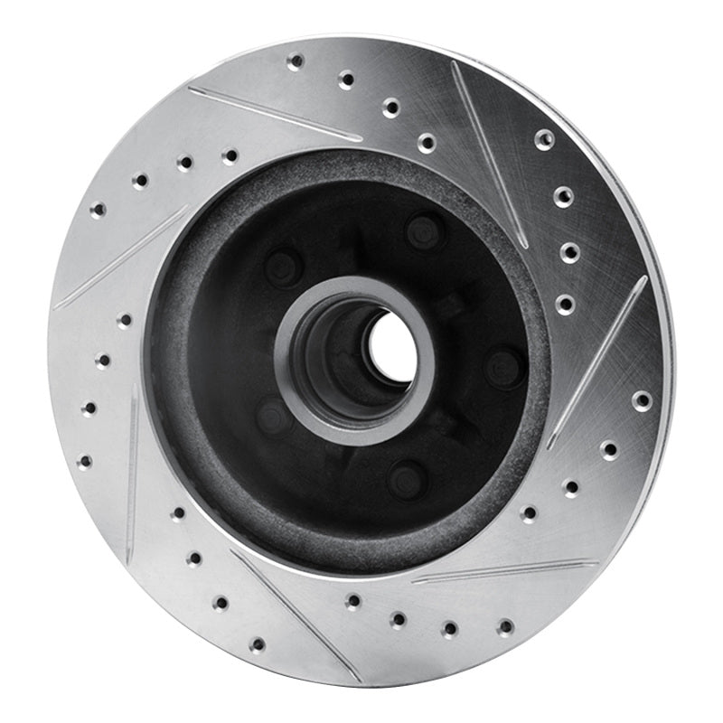 R1 Concepts R1 77-78 Buick Riviera Front Left Drilled & Slotted Silver Brake Rotor