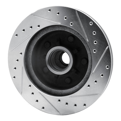 R1 Concepts R1 77-78 Buick Riviera Front Left Drilled & Slotted Silver Brake Rotor