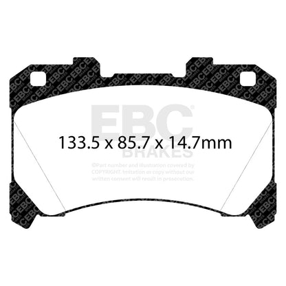 EBC Racing 2023 Toyota Corolla GR RP-1 Race Front Brake Pads