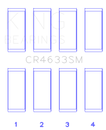 King Engine Bearings 07-12 Mini Cooper N14B16C (Size +.3mm Undersize) Connecting Rod Bearing Set