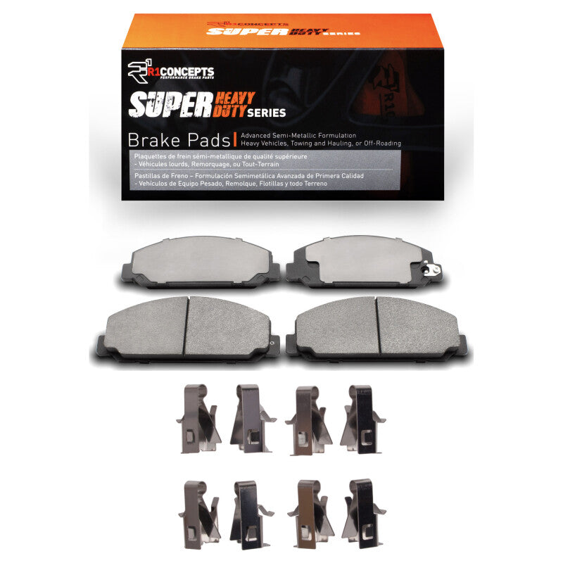 R1 Concepts R1 2013-2020 Hino 195 Front/Rear R1 Super Duty Pads & Hardware Kit