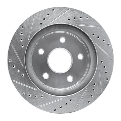 R1 Concepts R1 02-24 Chrysler ASPEN Front Right Drilled & Slotted Silver Brake Rotor