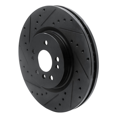 R1 Concepts R1 06-12 Mercedes-Benz ML350 Front Left Drilled & Slotted Black Brake Rotor