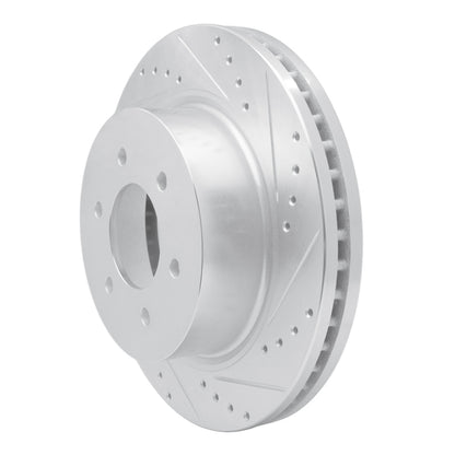 R1 Concepts R1 16-24 Nissan Titan XD Front Right Drilled & Slotted Silver Brake Rotor