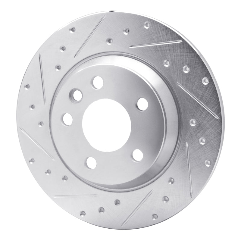 R1 Concepts R1 01-03 Volkswagen EuroVan Rear Left Drilled & Slotted Silver Brake Rotor