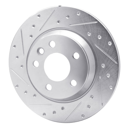 R1 Concepts R1 01-03 Volkswagen EuroVan Rear Left Drilled & Slotted Silver Brake Rotor