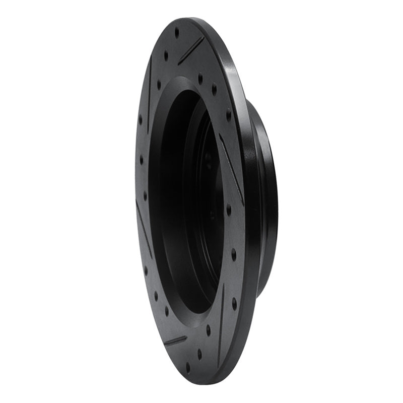 R1 Concepts R1 86-96 Acura Legend Rear Right Drilled & Slotted Black Brake Rotor