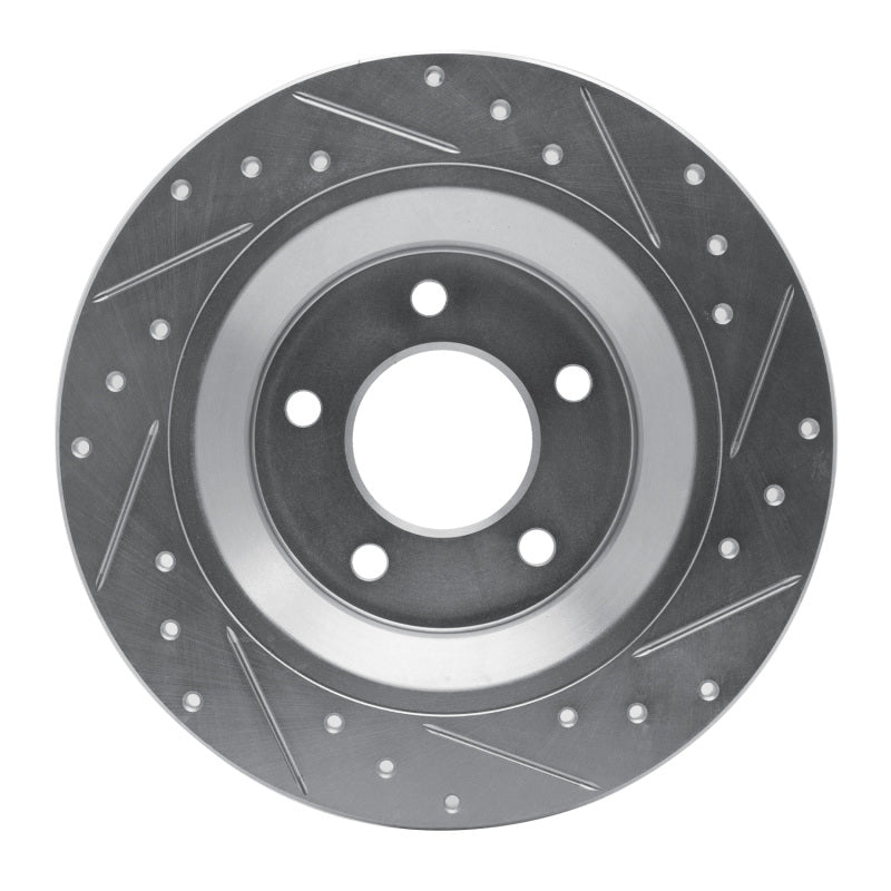 R1 Concepts R1 06-15 Mazda 5 Rear Left Drilled & Slotted Silver Brake Rotor