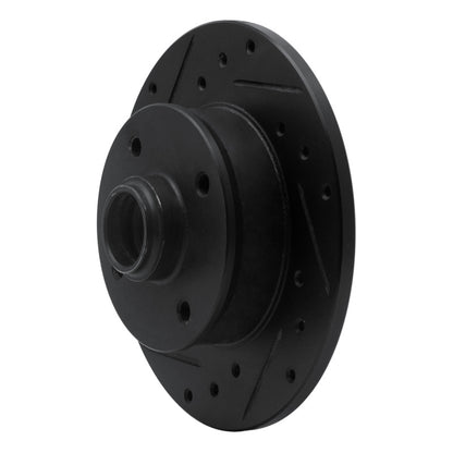 R1 Concepts R1 85-02 Volkswagen Cabrio Rear Left Drilled & Slotted Black Brake Rotor