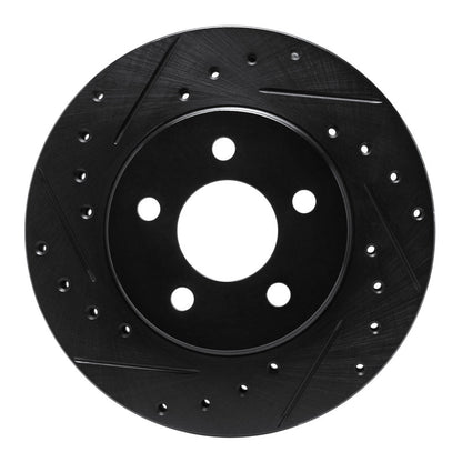 R1 Concepts R1 96-00 Chrysler Town & Country Front Left Drilled & Slotted Black Brake Rotor