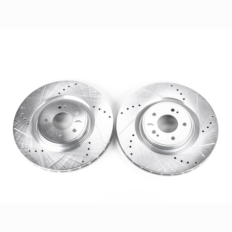 PowerStop Power Stop 2008 Mitsubishi Lancer Front Evolution Drilled & Slotted Rotors - Pair