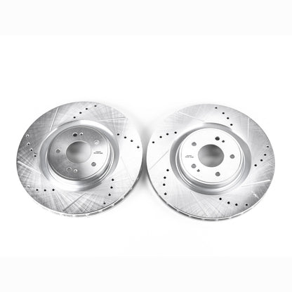 PowerStop Power Stop 2008 Mitsubishi Lancer Front Evolution Drilled & Slotted Rotors - Pair