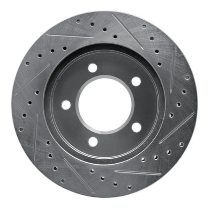 R1 Concepts R1 97-02 Ford Expedition Front Left Drilled & Slotted Silver Brake Rotor