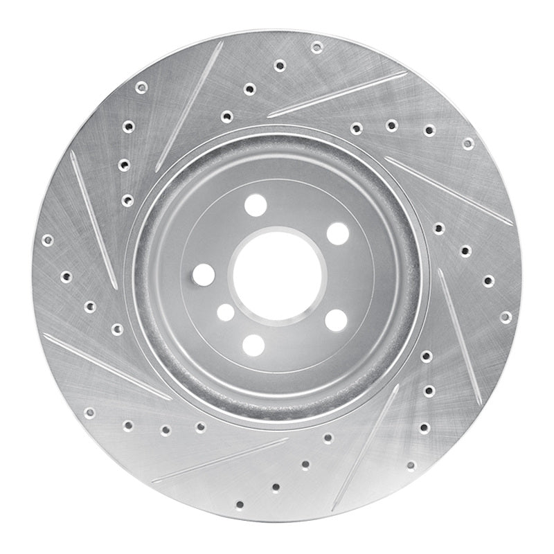 R1 Concepts R1 17-25 BMW 430I xDrive Front Right Drilled & Slotted Silver Brake Rotor