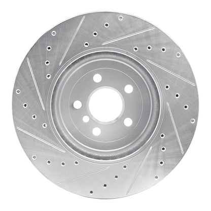 R1 Concepts R1 17-25 BMW 430I xDrive Front Right Drilled & Slotted Silver Brake Rotor