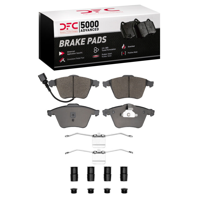 DFC 08-15 Audi S3 (Mexico) Front 5000 Advanced Low Metallic Brake Pads and Hardware Kit