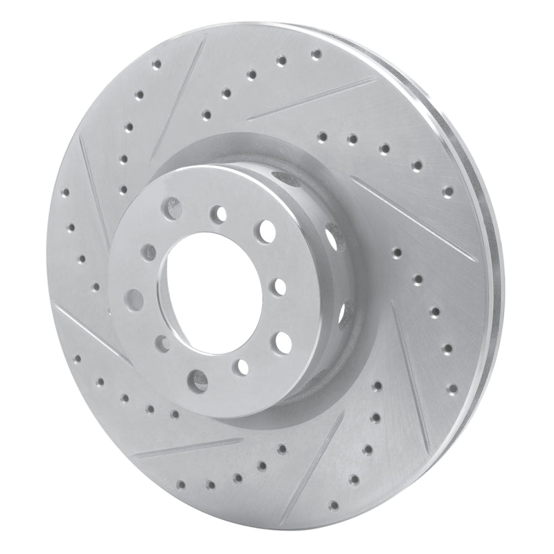 R1 Concepts R1 00-03 BMW M5 Right Front Drilled & Slotted Silver Brake Rotor