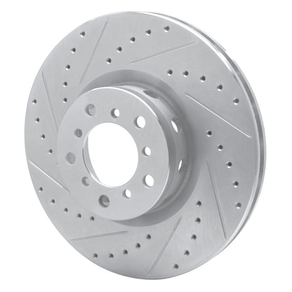 R1 Concepts R1 00-03 BMW M5 Right Front Drilled & Slotted Silver Brake Rotor