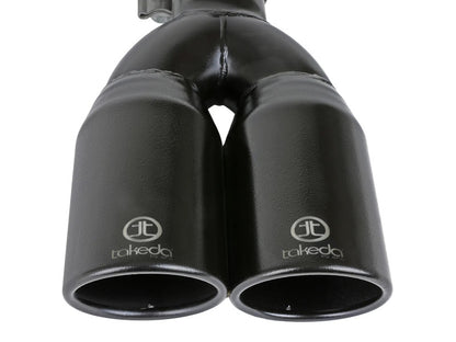 aFe Takeda 304 Stainless Steel Clamp-on Exhaust Tip Black 2-1/2ininlet x 3-1/2in Outlet X 12in L