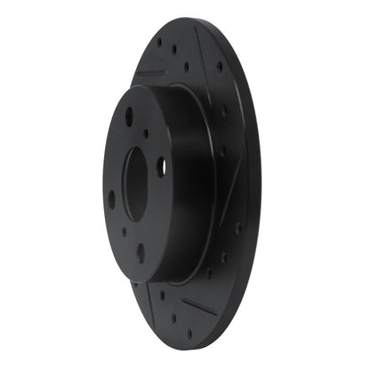 R1 Concepts R1 85-86 Toyota MR2 Rear Right Drilled & Slotted Black Brake Rotor